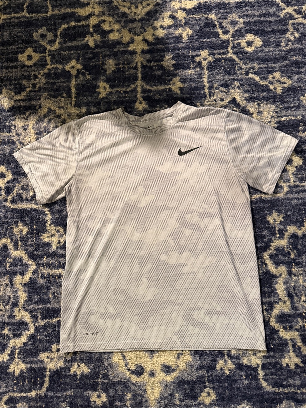 Nike Light Gray Camo Dri-FIT Short Sleeve Tee
